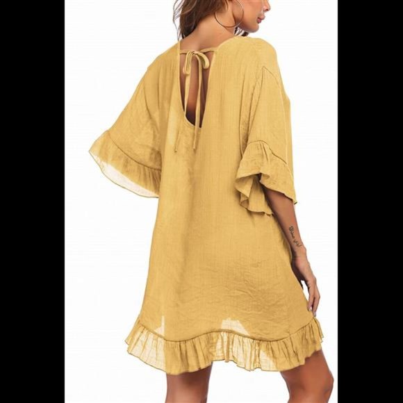 Swimsuit Cover Up Bathing Suit Coverups Beach Cover Dresses Resort Wear S-XL - Picture 3 of 5